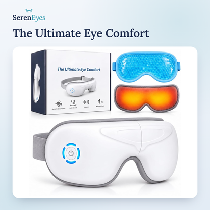 SerenEyes eye massager with gift box, gel eye mask and heated mask
