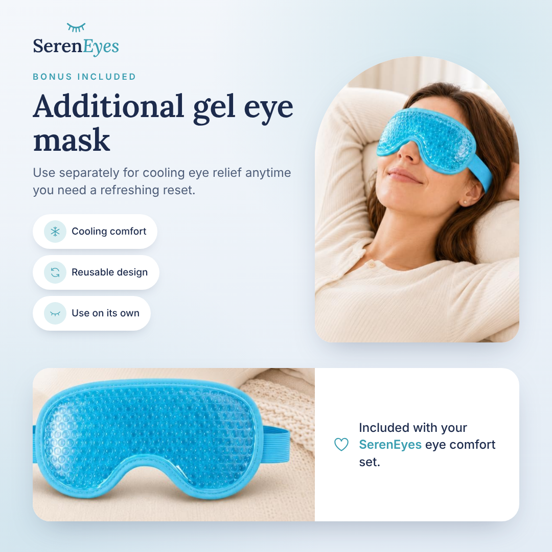 Bonus cooling gel eye mask included